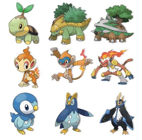 pokemon gen 4 starters.